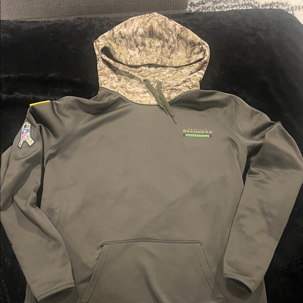 Seahawks Nike Dri-Fit Hoodie with Camo Accents